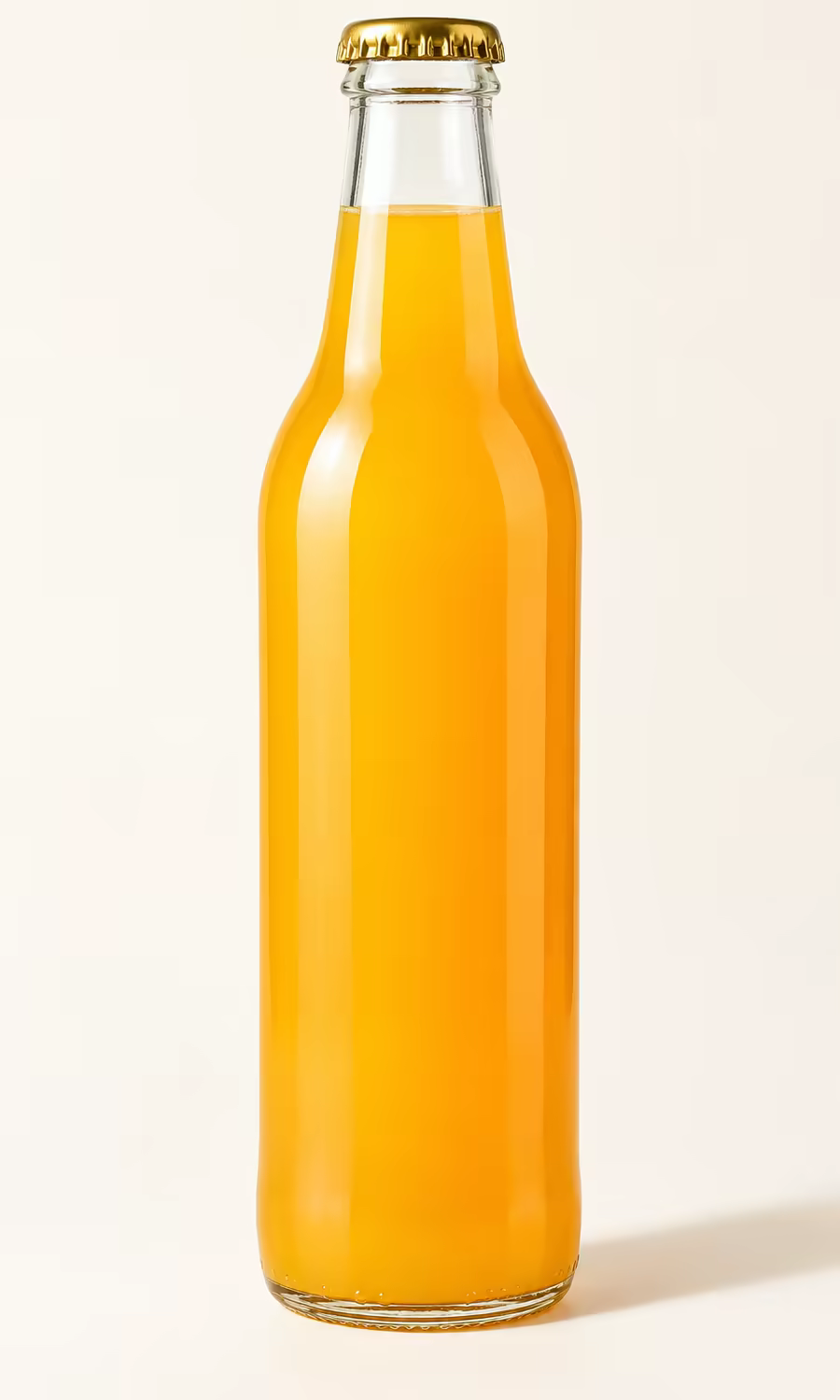 Botella del formato grande, de frente, sobre fondo plano
